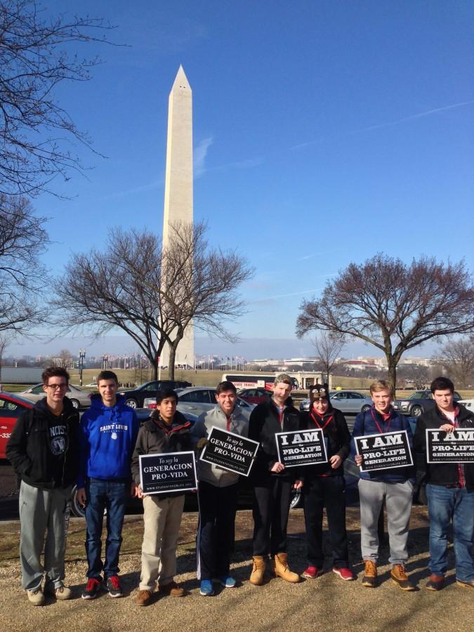 De Smet students join hundreds of thousands gathered to march in D.C. on Jan. 22. 