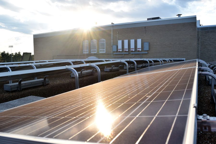 The development of solar power, like those on the schools roof, should be a priority for the new conservative regime.