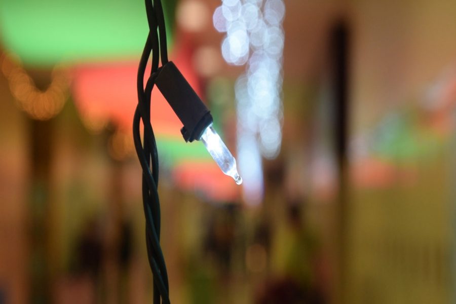 Nearly 60 strands of light were hung in the halls as part of Christmas on Campus.