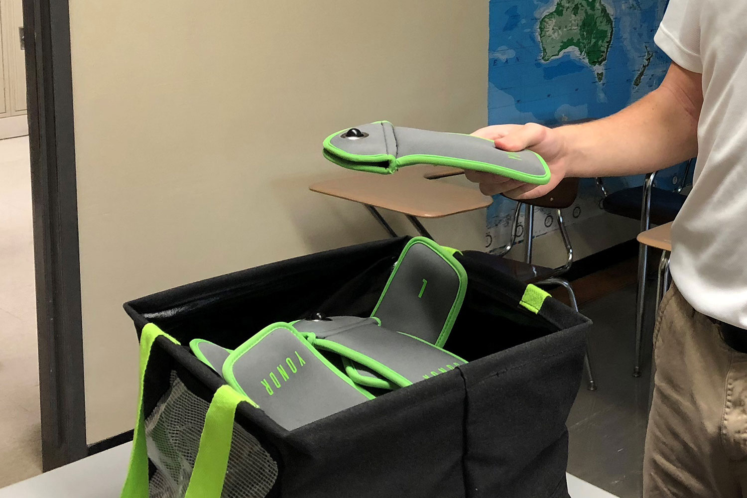 Student turns their phone into the study hall