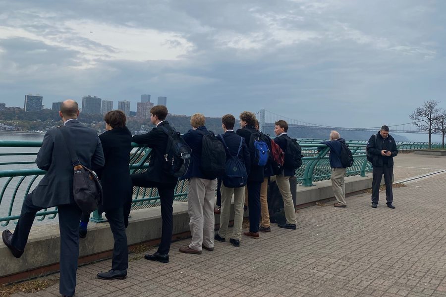 The group of students and faculty overlook the city at the beginning of their trip.