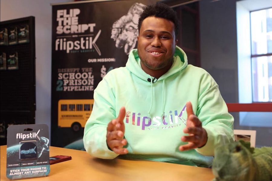 Akeem Shannon '10 introduces himself on his YouTube channel and talks about the futuristic NASA technology that helped him start his business Flipstik.