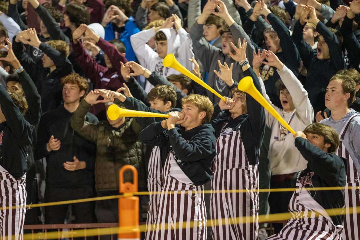 The energy in the student section is unmatched at the football game against SLUH on Friday November 15th, 2024. 