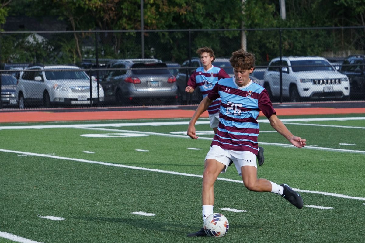 Caden Fleming takes a shot during the Soccer Jamboree on Friday, August 22.