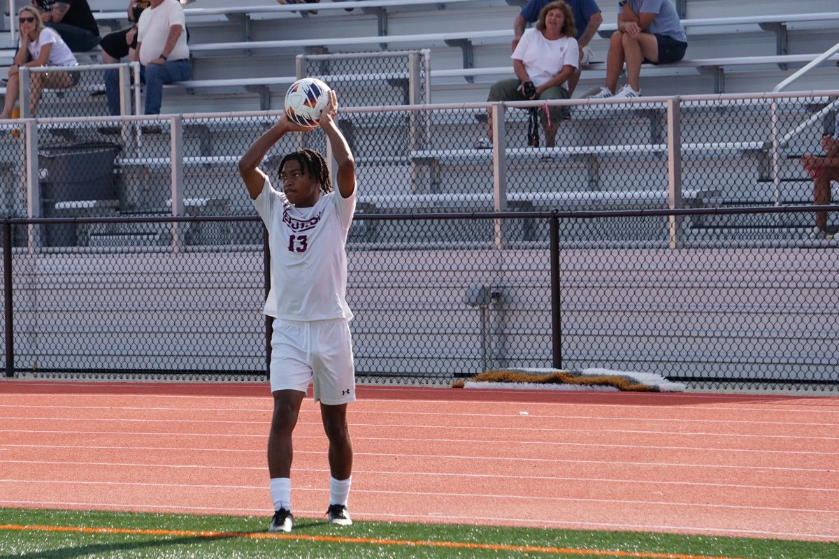 Marcus Tillman throws the ball into play during the Soccer Jamboree on Friday, August 22.