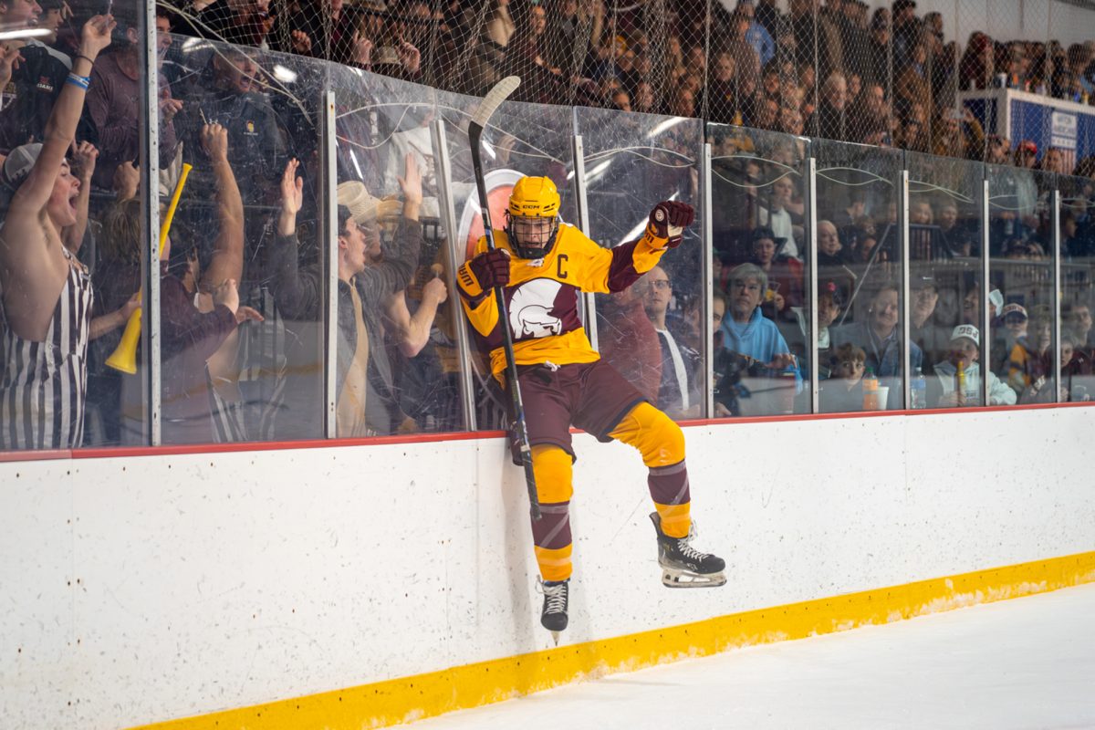 Ryan Gissy '26 celebrates after a game defying goal during the J-Cup game played annually vs SLUH, on Nov. 26 2025